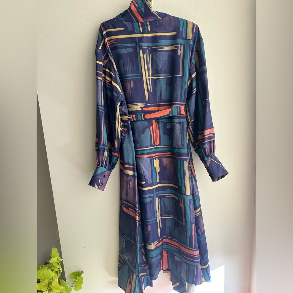 Multicolor Abstract Patterned Women's Dress - Picture 3 of 10